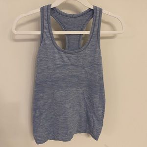 Grey blue racerback Lululemon tank top🌀